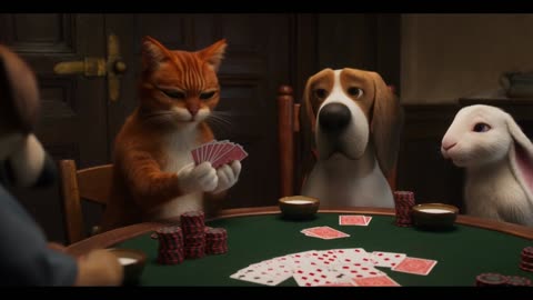 Paws Poker- Animals playing cards XD