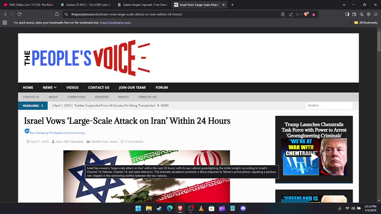 ISRAEL VOWS LARGE SCALE ATTACK ON IRAN WITHIN 24 HOURS