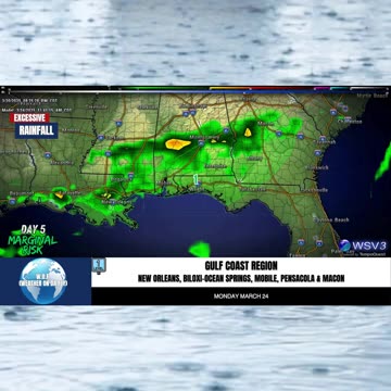 🌧️ Flash Flood Risk: East TX to Gulf Coast Sun-Mon! 3/20/25 #shorts #flooding