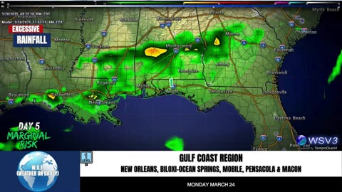 🌧️ Flash Flood Risk: East TX to Gulf Coast Sun-Mon! 3/20/25 #shorts #flooding