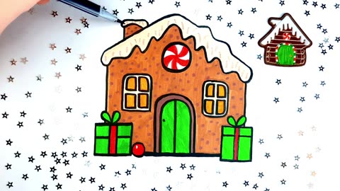 How to Draw a Gingerbread House 🎄 Cute & Cozy Christmas Drawing