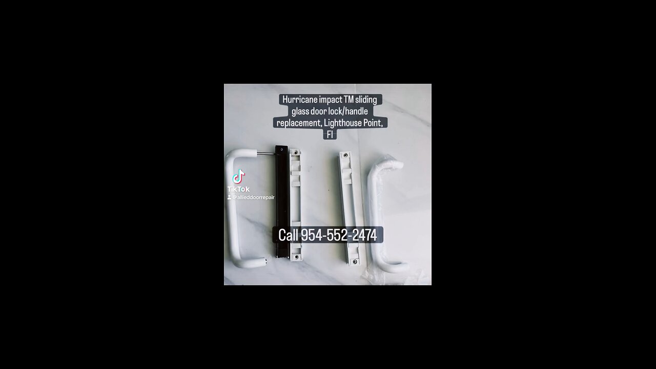 Hurricane impact TM sliding glass door lock and handle replacement in Lighthouse Point , Fl.