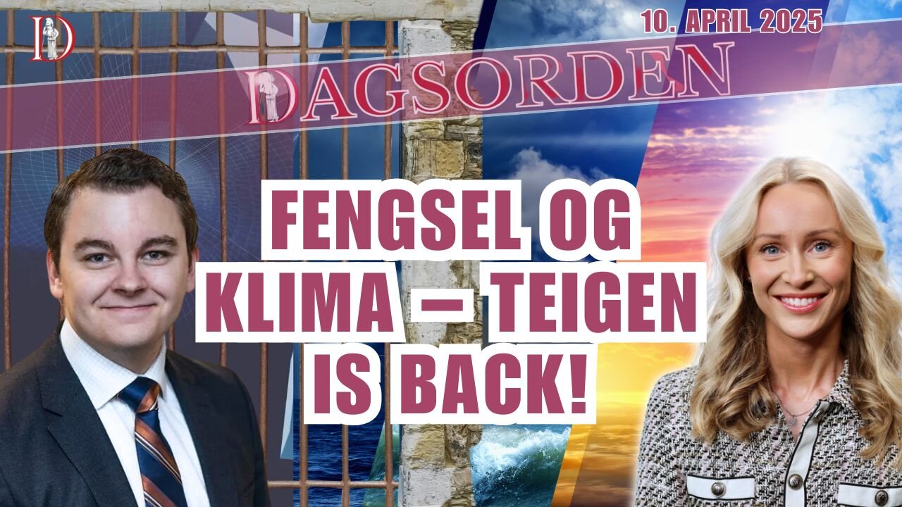 Fengsel og klima – Teigen is back! Dagsorden med Lise Sørensen og Espen Teigen 10. april 2025