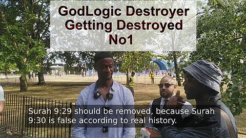 Will Destroys GodLogic Destroyer Muslim At Speakers Corner - If Surah 9:30 Is False Then So Is 9:29