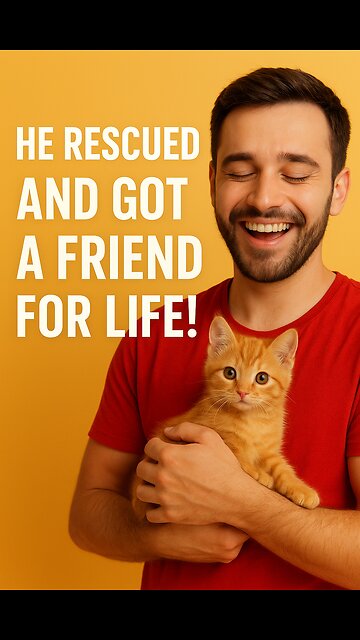 ✨ He saved... and gained a friend for life! 🐱🧡