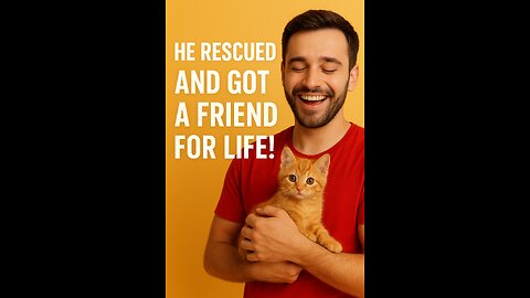 ✨ He saved... and gained a friend for life! 🐱🧡