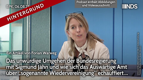 Das unwürdige Umgehen der Regierung mit Jähn. AA echauffiert sich über „sog. Wiedervereinigung“ BPK