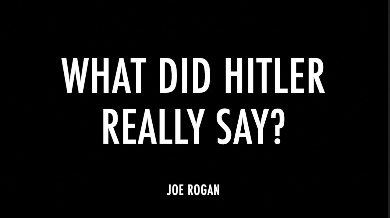 WHAT DID HITLER REALLY SAY?