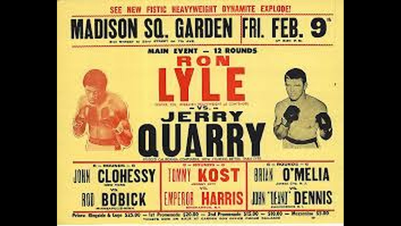Jerry Quarry vs Ron Lyle - Feb 09 1973 - MSG, NY