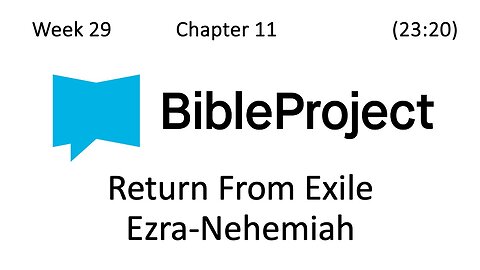 2025-07-30 Bible in a Year - Week 29 Ezra-Nehemiah