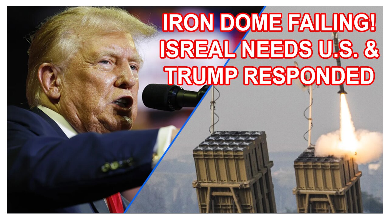 IRON DOME FAILING - ISREAL NEEDS U.S & TRUMP RESPONDED