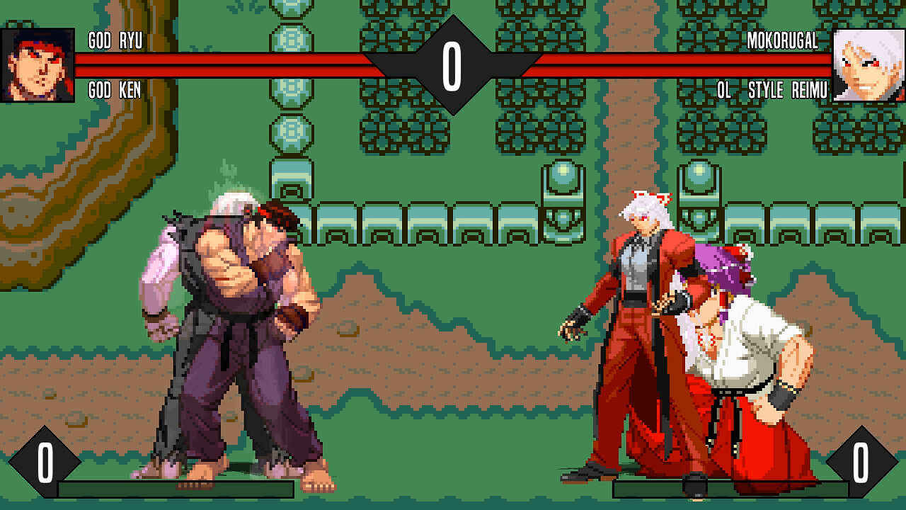 MUGEN - God Ryu & God Ken vs. Mokorugal & Ol' Style Reimu - Download