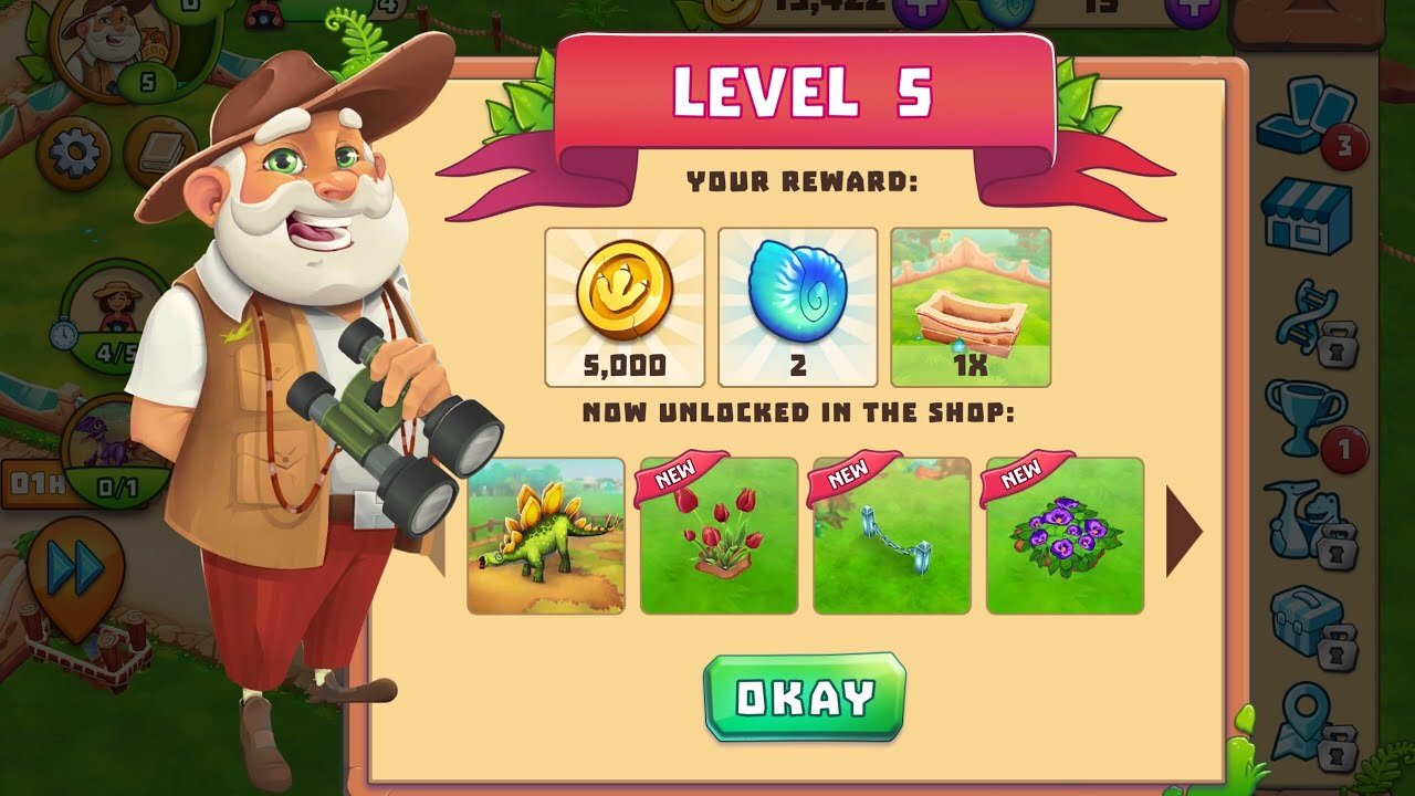 Dinosaur Park Primeval Zoo Level 4 gameplay