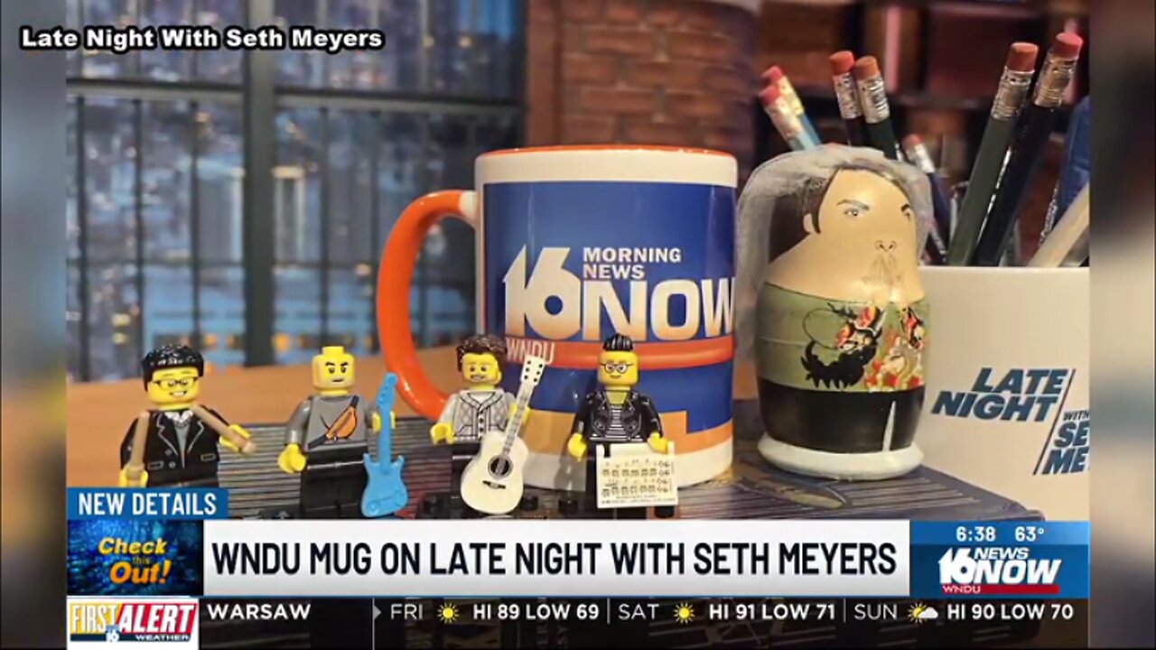 August 15, 2025 - WNDU Mug Makes Appearance on Network Late Night Talk Show