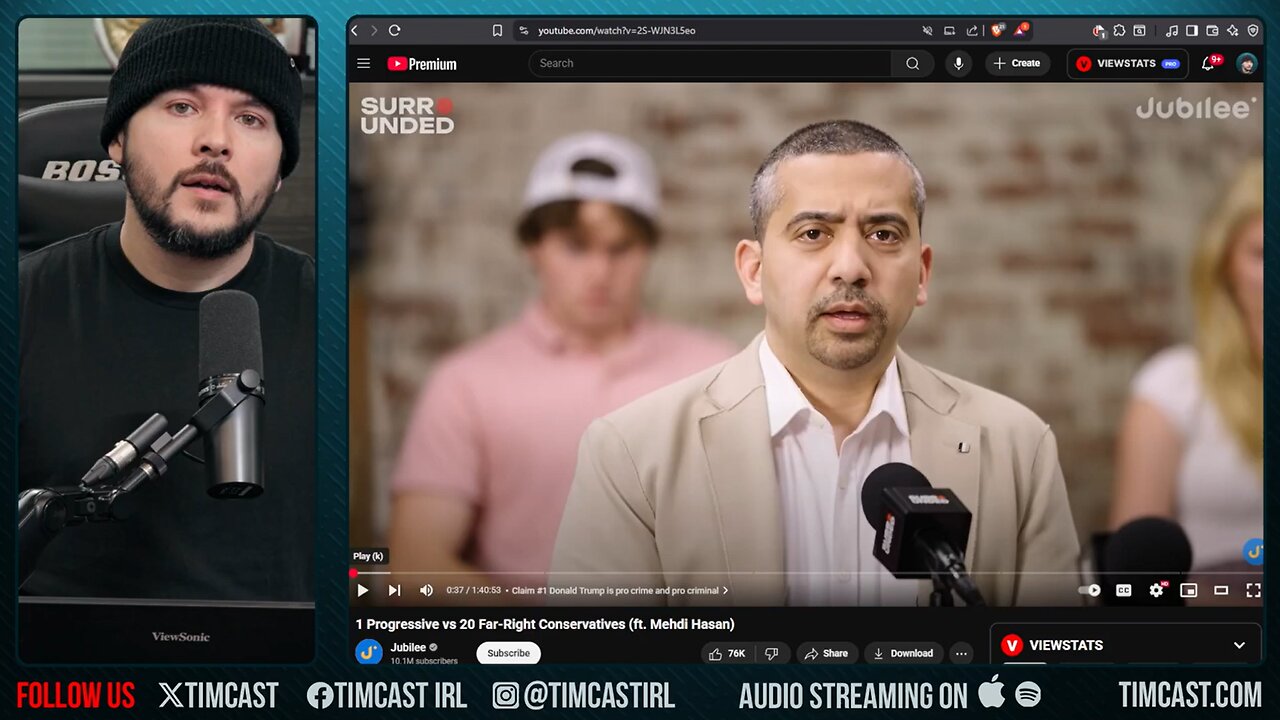 Tim Pool ROASTS Progressive Mehdi Hasan Jubilee Surrounded Over Immigration And Trump J6 Pardons
