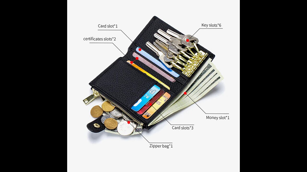 Leather Storage Multifunctional Key&Card Case