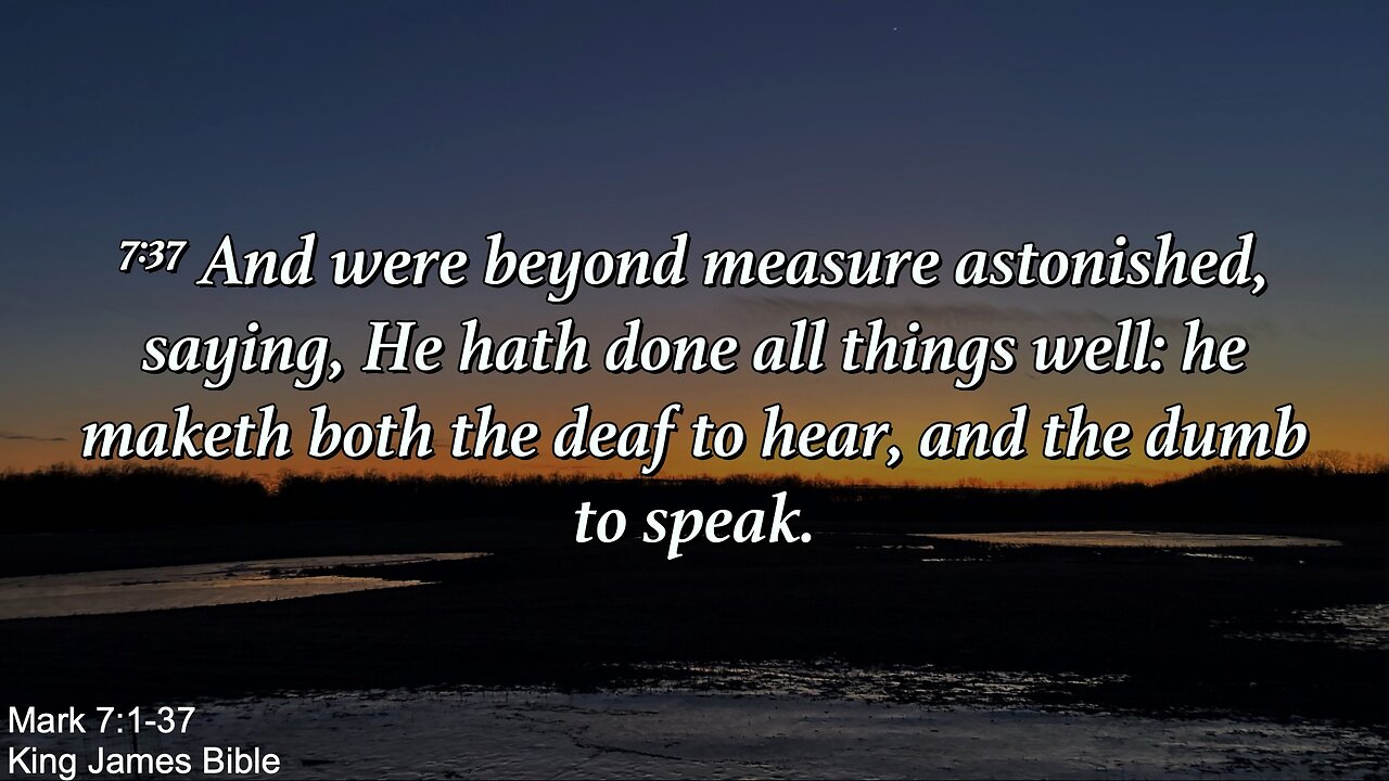 Sunday Evening, March 16th - He hath done all things well: