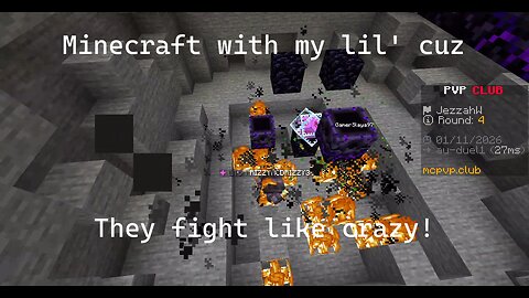 My little cousin and his friend PvP in Minecraft like I've never seen