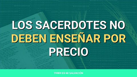 ✝️ ️️Los sacerdotes no deben enseñar por precio | Miqueas 3:10-12
