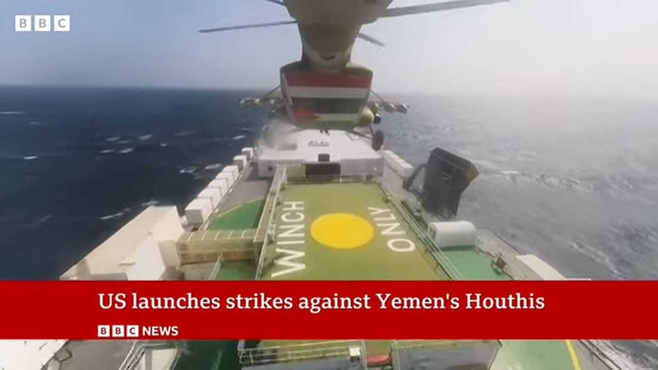 US launches wave of air strikes on Yemen's Houthis