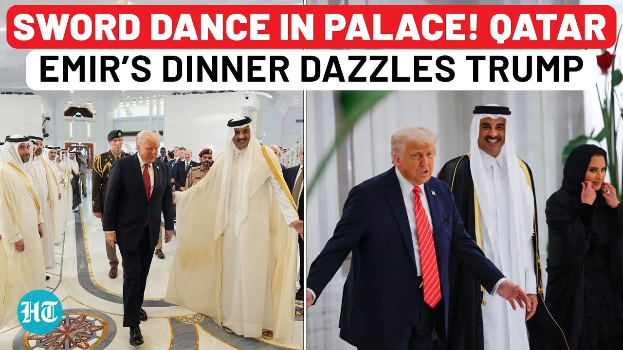 Qatar Emir Leaves Trump Speechless In Lusail Palace With Sword Dances, Royal Banquets
