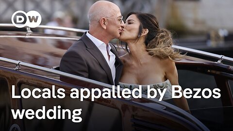 Bezos wedding guests depart to pre-wedding party in Venice amid protests | DW News