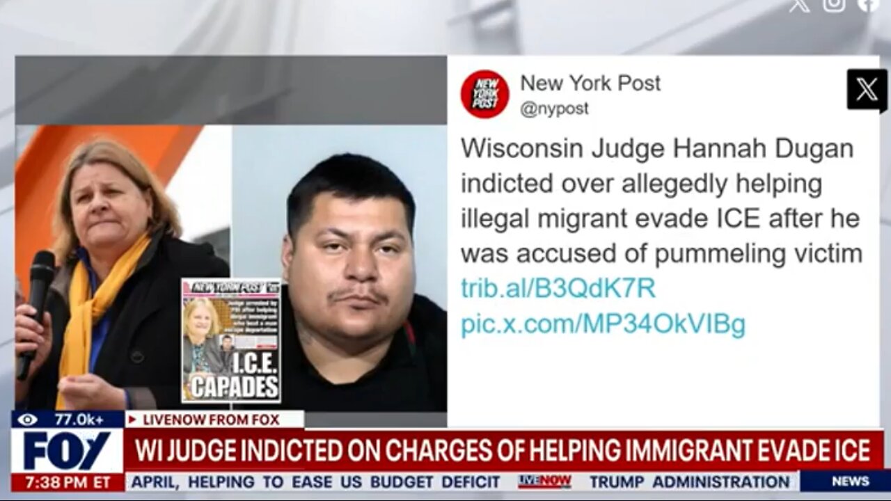 Wisconsin judge Hannah Dugan indicted on charges of helping an immigrant evade ICE