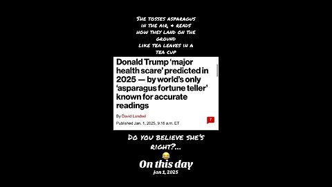 Trump health scare prediction…