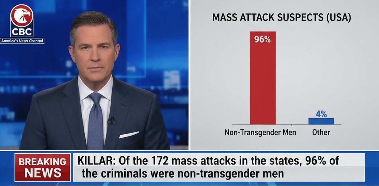 Killar: Of the 172 mass attacks in the states, 96% of the criminals were non-transgender men