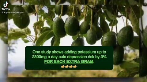 Potassium decreases depression: