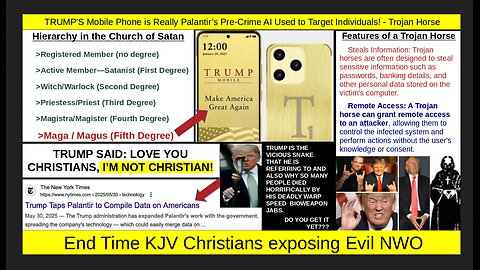 TRUMP'S Mobile Phone is Really Palantir’s Pre-Crime AI Used to Target Individuals! - Trojan Horse