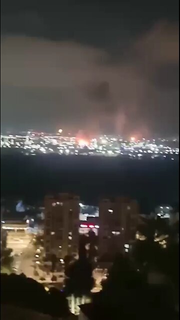 another angel of Haifa oil refinery on fire