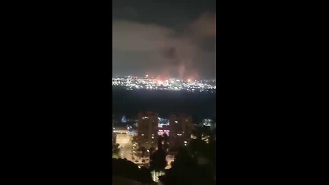 another angel of Haifa oil refinery on fire