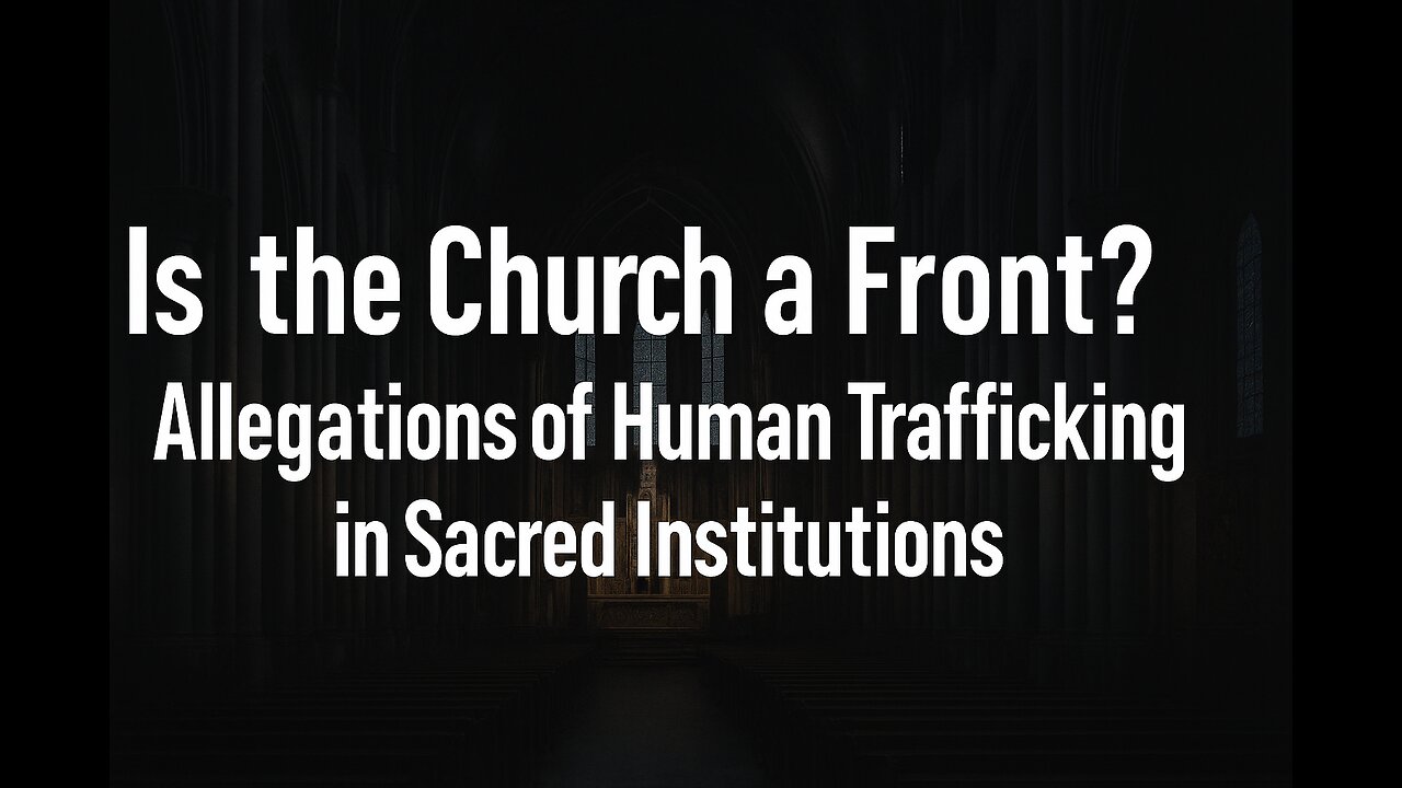 ⚖️ 34. Is the Church a Front? Allegations of Human Trafficking in Sacred Institutions