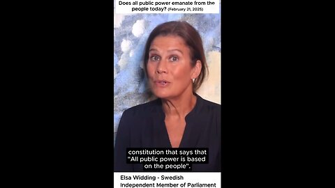 Elsa Widding - Does all public power emanate from the people today?