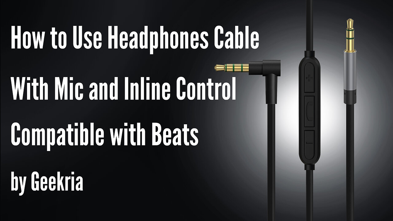 How to Use Headphones Cable With Mic and Inline Control Compatible with Beats by Geekria