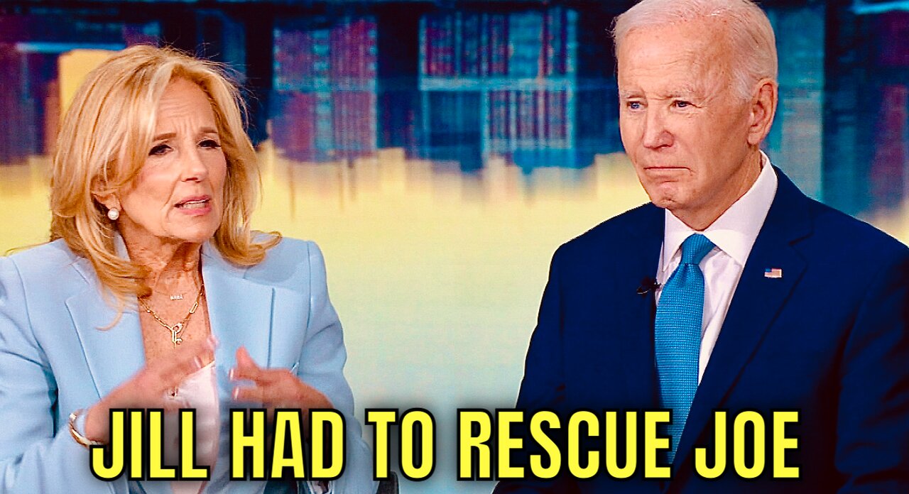 After being asked about his MENTAL DECLINE, Jill Biden INTERRUPTS Joe’s BABBLING 🤦‍♂️