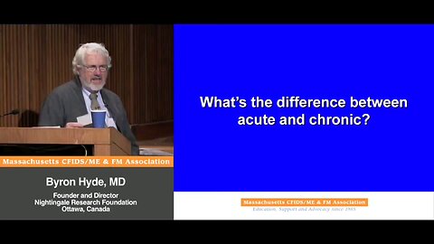 What's the difference between acute and chronic disease ? - Byron Hyde, MD