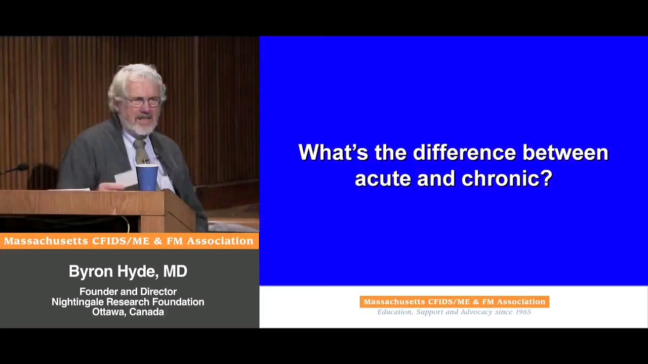 What's the difference between acute and chronic disease ? - Byron Hyde, MD