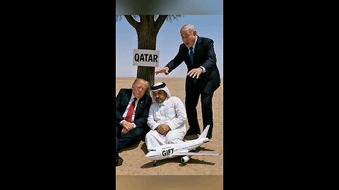 Trump and Ameer Qatar Sleeping Desert with Gifted Plane ✈️