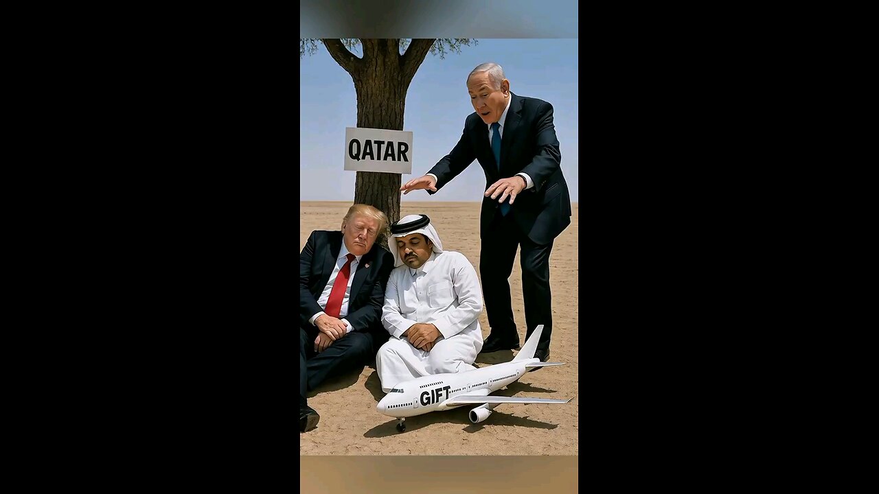 Trump and Ameer Qatar Sleeping Desert with Gifted Plane ✈️