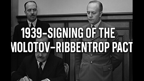 The Pact That Shocked the World: August 23, 1939
