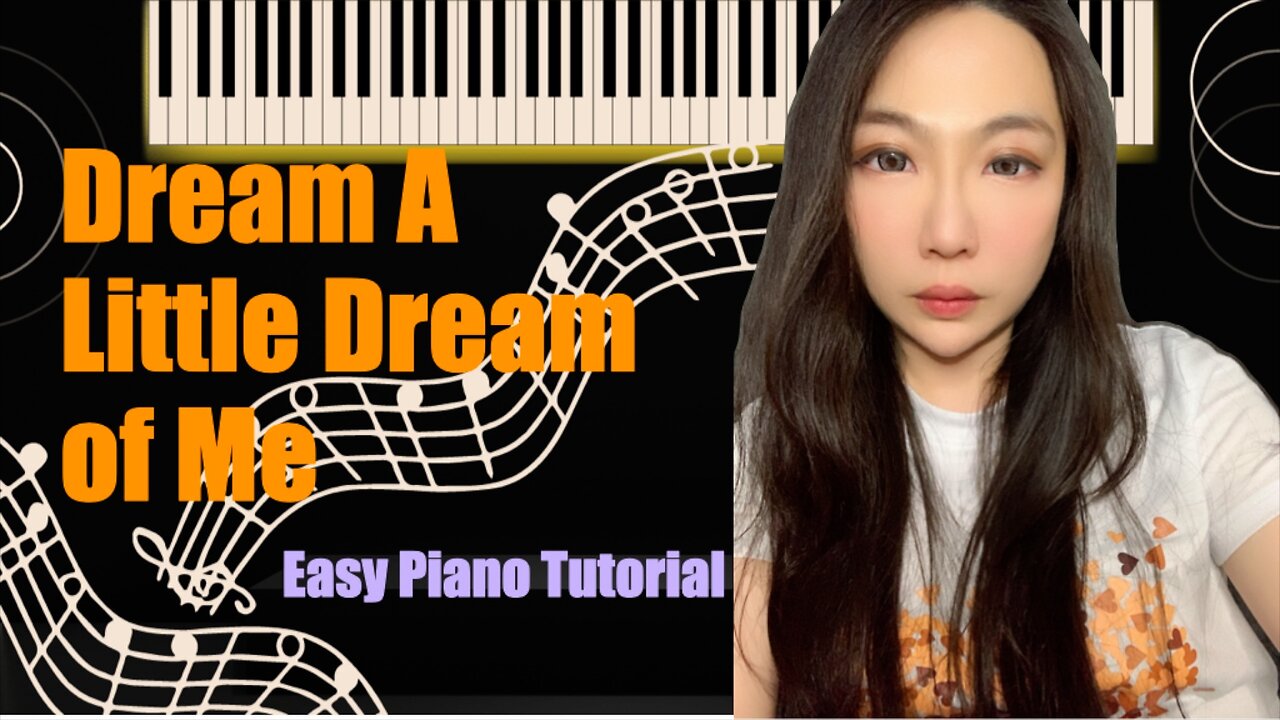 Dream A Little Dream of Me PIANO Easy Slow Tutorial