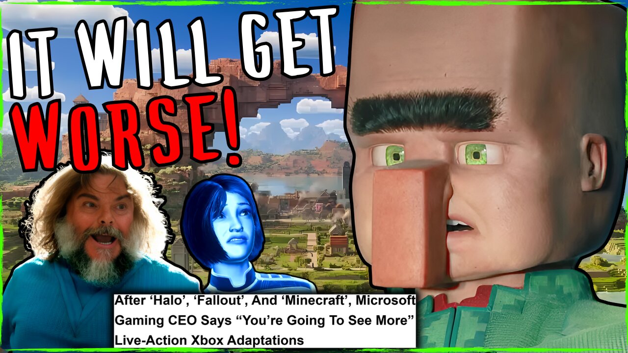 Microsoft Promises MORE Video Game Adaptations Even If Jack Black SINKS Minecraft Movie!