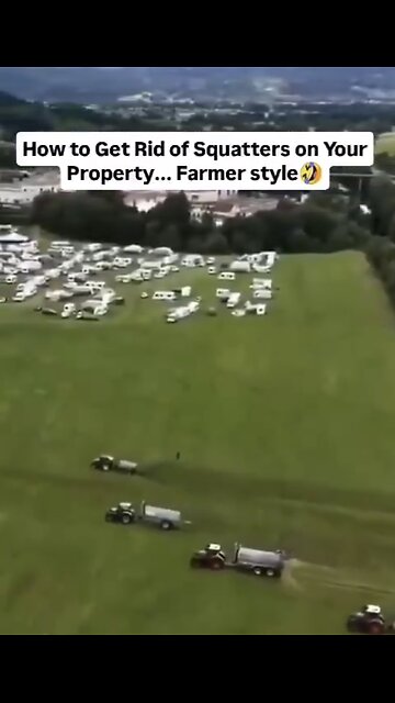 FRENCH FARMERS SPRAY🇫🇷👨‍🌾🚜💦🏃‍♂️🏕️🚌📸SMELLY FERTILIZER ON MIGRANT INVADERS🌳🧑‍🌾🚜💦⛺️🧎💫