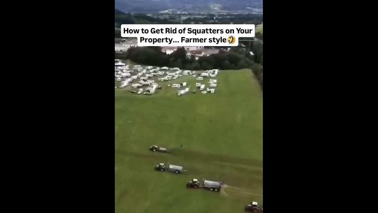 FRENCH FARMERS SPRAY🇫🇷👨🌾🚜💦🏃♂️🏕️🚌📸SMELLY FERTILIZER ON MIGRANT INVADERS🌳🧑🌾🚜💦⛺️🧎💫