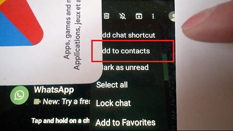 Make a non contact into a contact - WhatsApp - contact showing Name instead of phone number