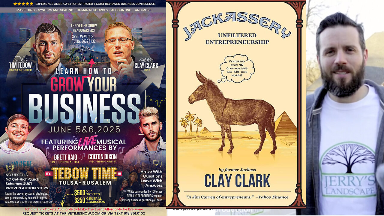 Jack-Assery | How to Escape the Jackassery & the Rat Race That Occurs By Default + How to Generate Momentum In Your Business + Join Tim Tebow At Clay Clark's June 5-6 Business Workshop! Request Tix: ThrivetimeShow.com