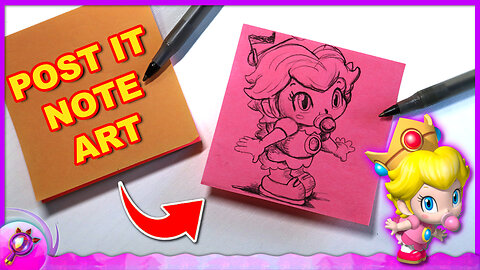 How to Draw Baby Princess Peach | Super Mario