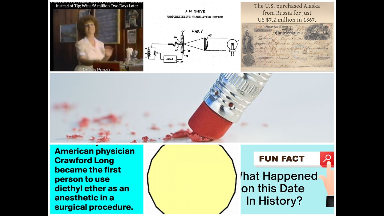 This Date in History - Alaska Purchased, Most Valuable Tip, Space Brazil and MORE! 03/30/25